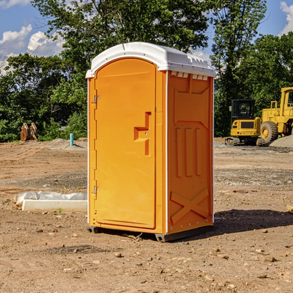 how often are the portable restrooms cleaned and serviced during a rental period in Mellwood AR